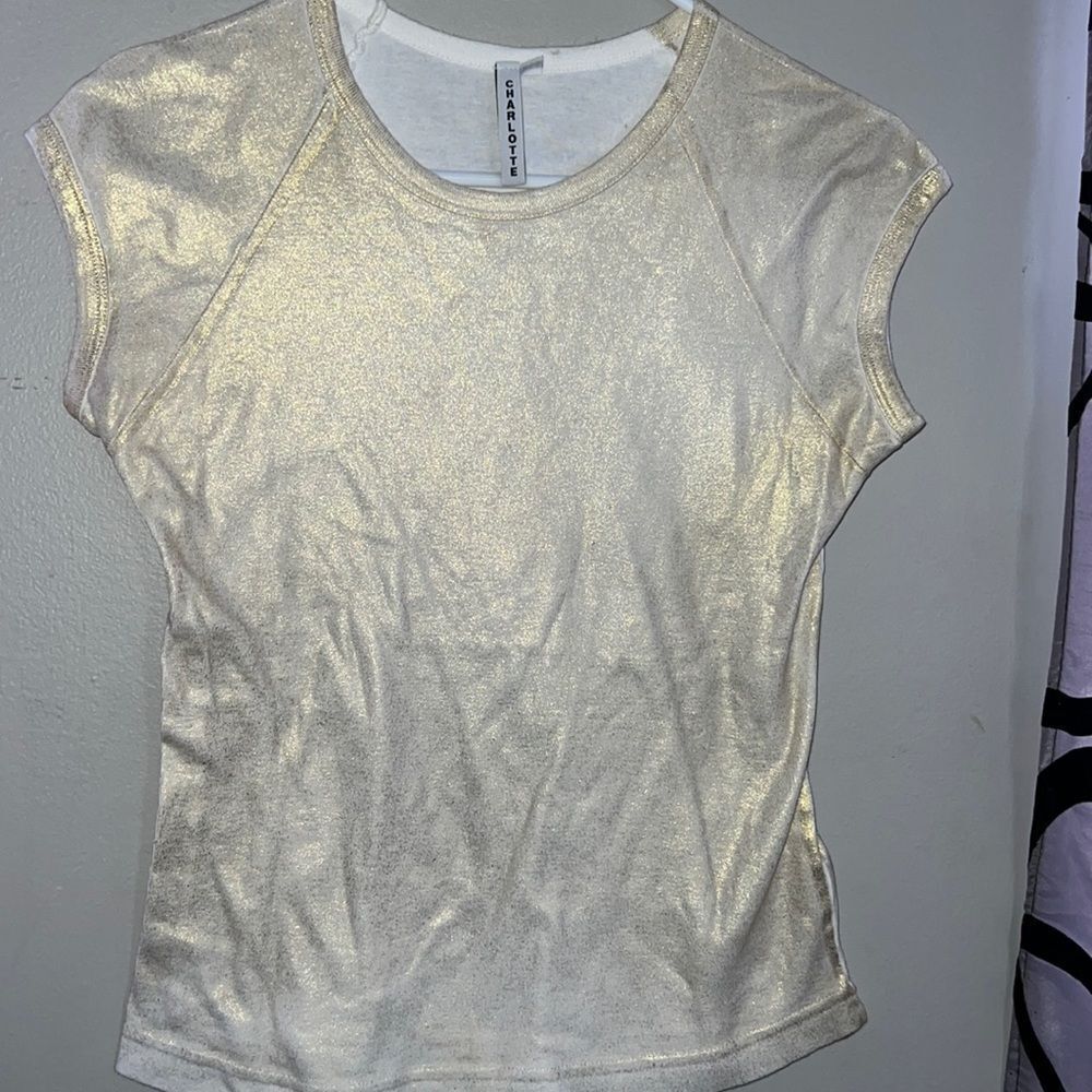 Charlotte gold short sleeve shirt